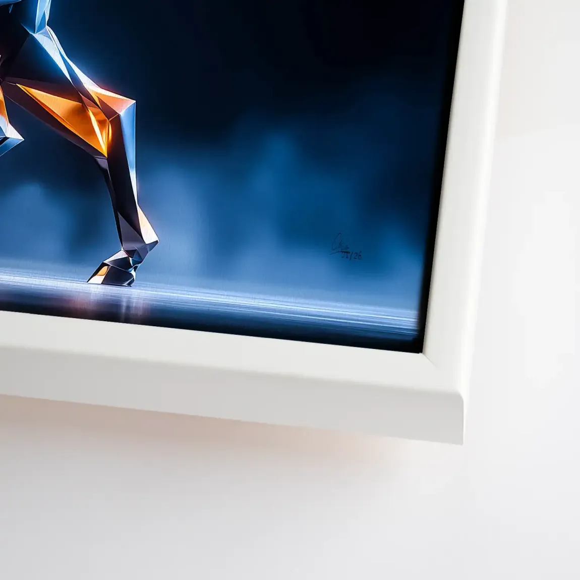 Kristall Hirsch Leinwand Bild