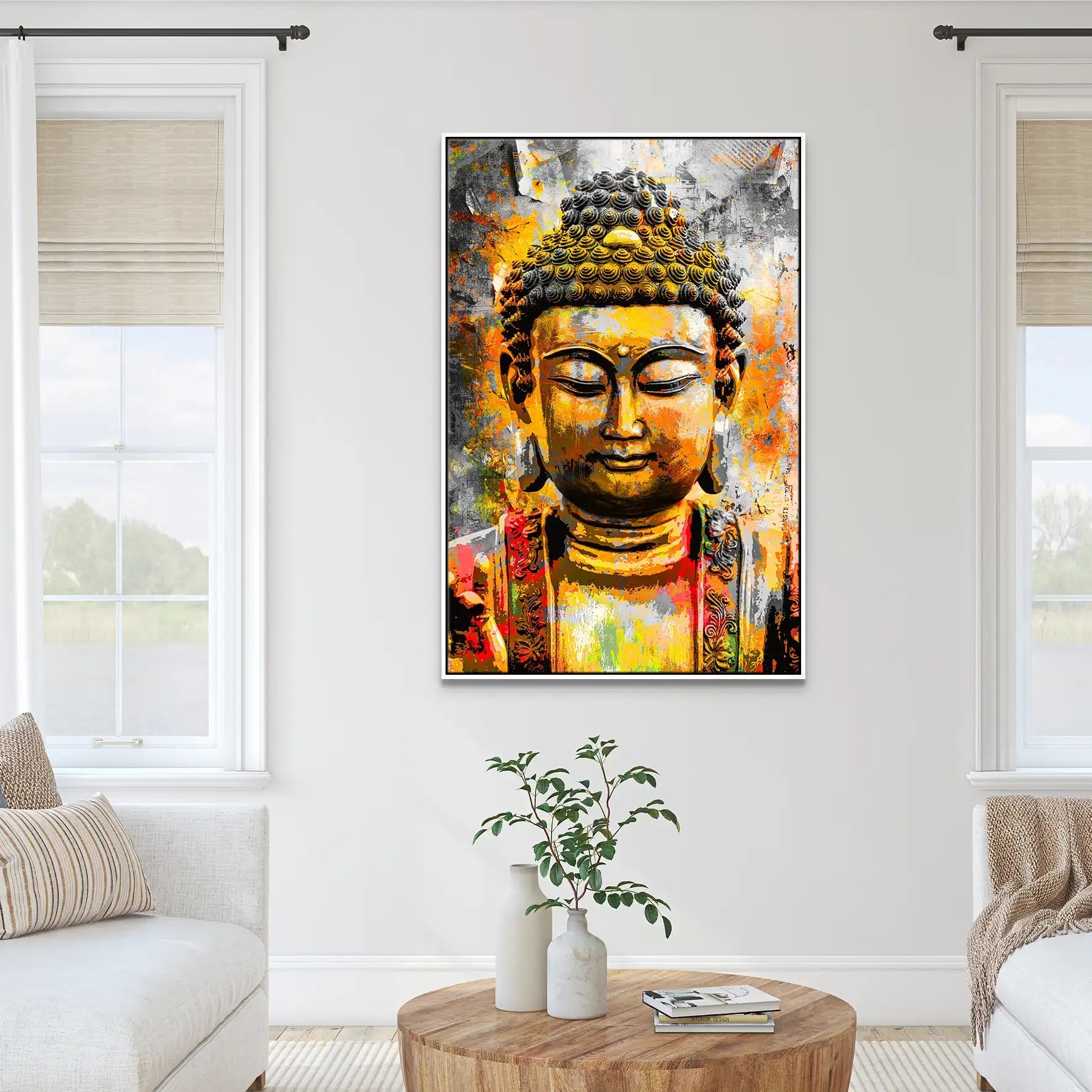 Buddha Boho Style Leinwand Bild INGALERIE