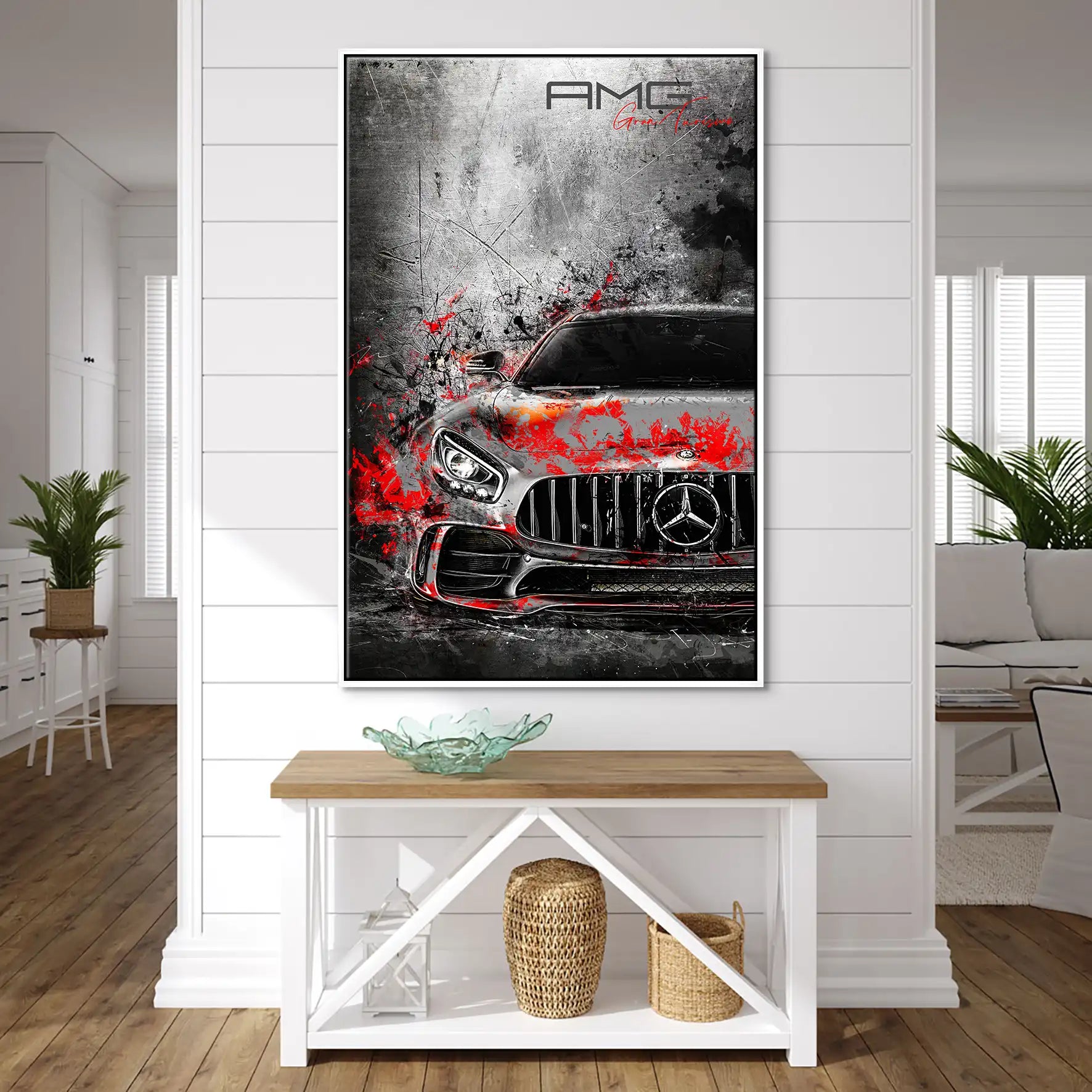 Mercedes AMG GT Abstrakt Modern Leinwand Bild INGALERIE