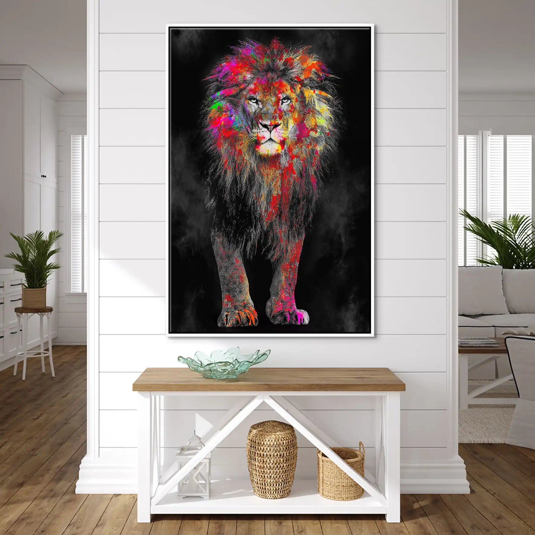 Lion Color Style Leinwand Bild INGALERIE