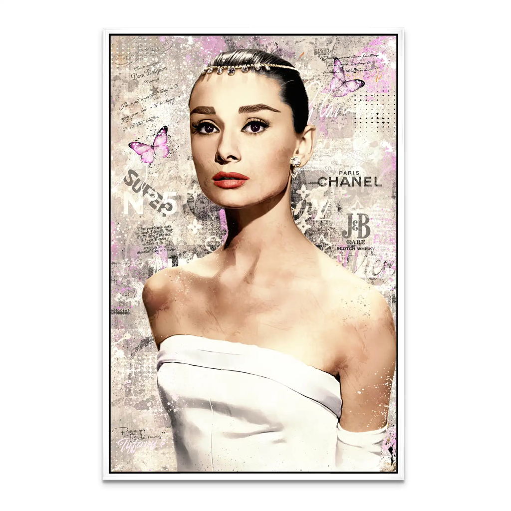 Audrey Hepburn Modern Style Pop Art Leinwand Bild INGALERIE