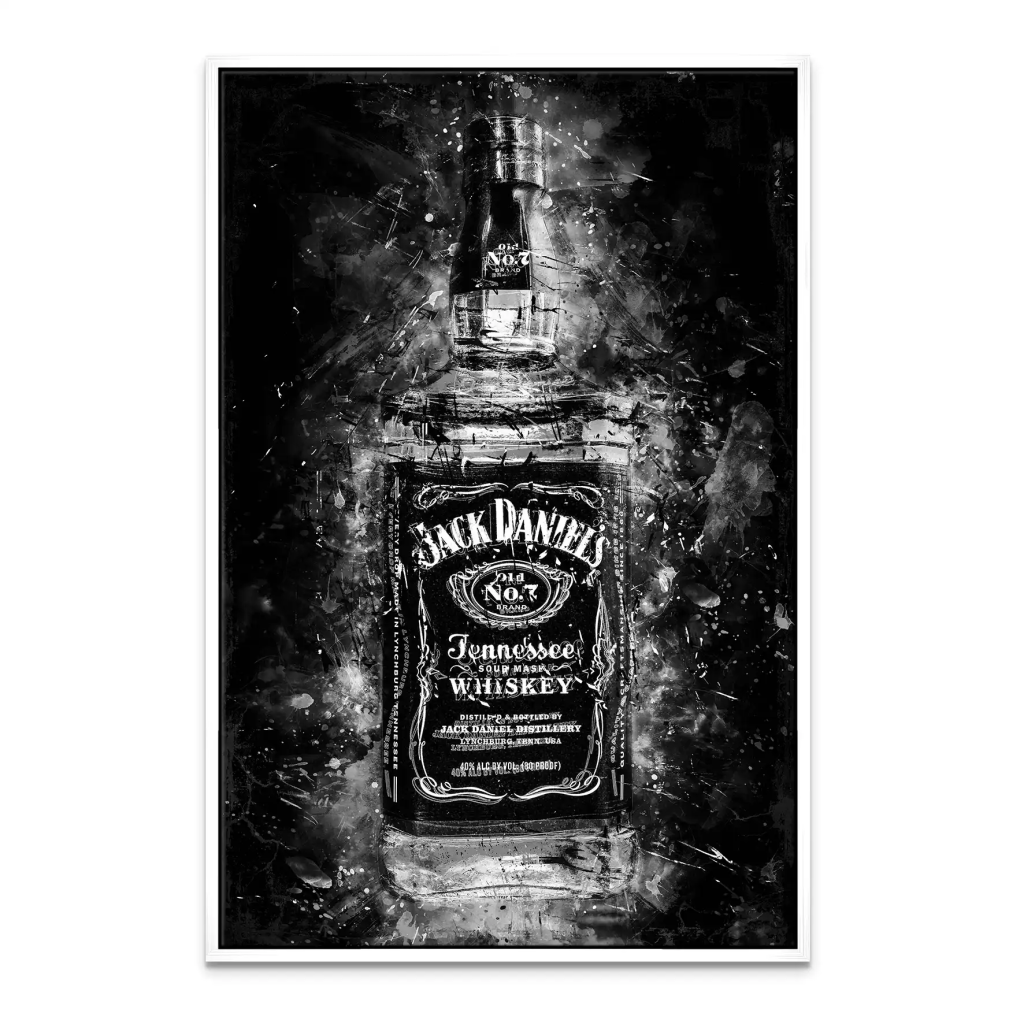 Jack Whisky Abstrakt Dark Leinwand Bild INGALERIE