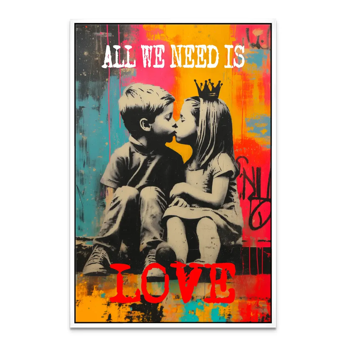 Need Love Art Leinwand Bild