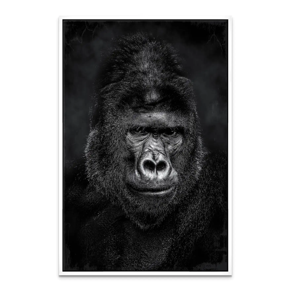 Gorilla Abstrakt Black Style Leinwand Bild INGALERIE