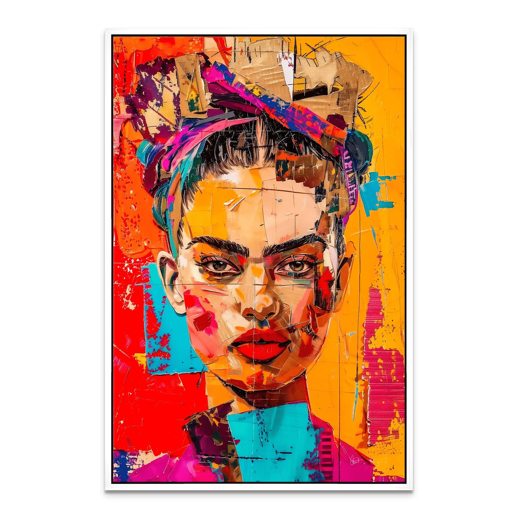 Frida Street Art Style Leinwand Bild INGALERIE