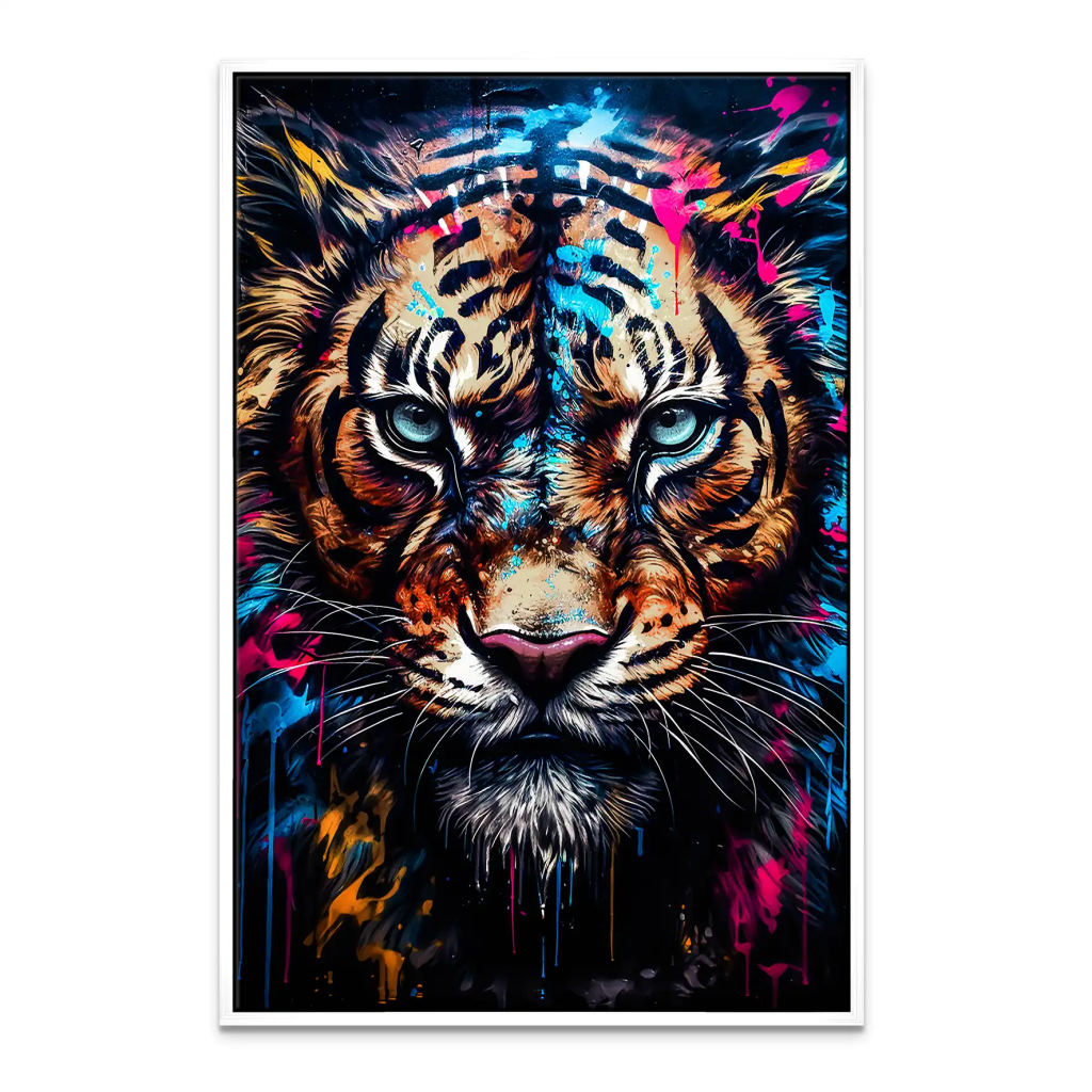 Tiger Abstrakt Style Leinwand Bild INGALERIE