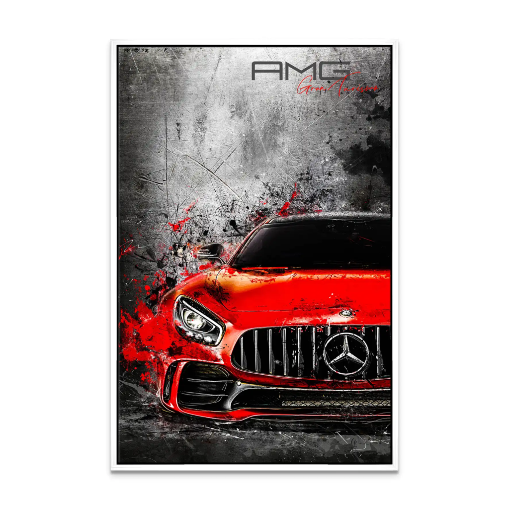 Mercedes AMG GT Red Style Leinwand Bild INGALERIE