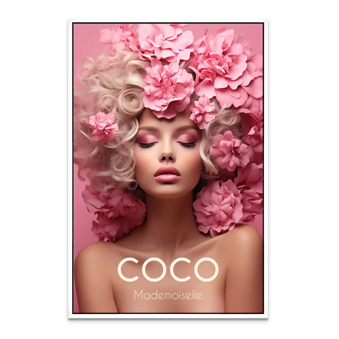 Coco Pink Elegance Leinwand Bild