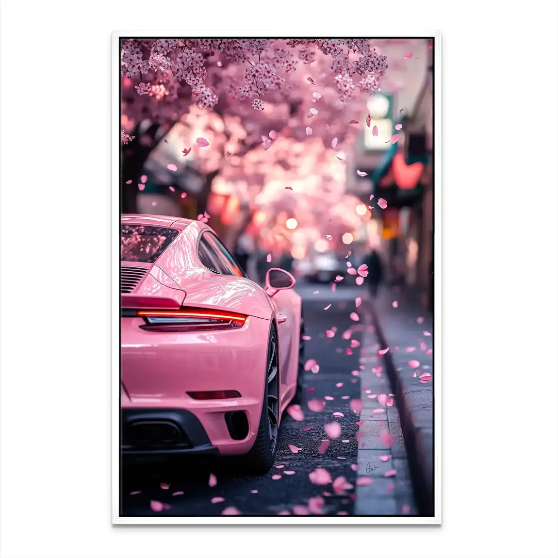 Porsche 911 Blüten Leinwand Bild INGALERIE