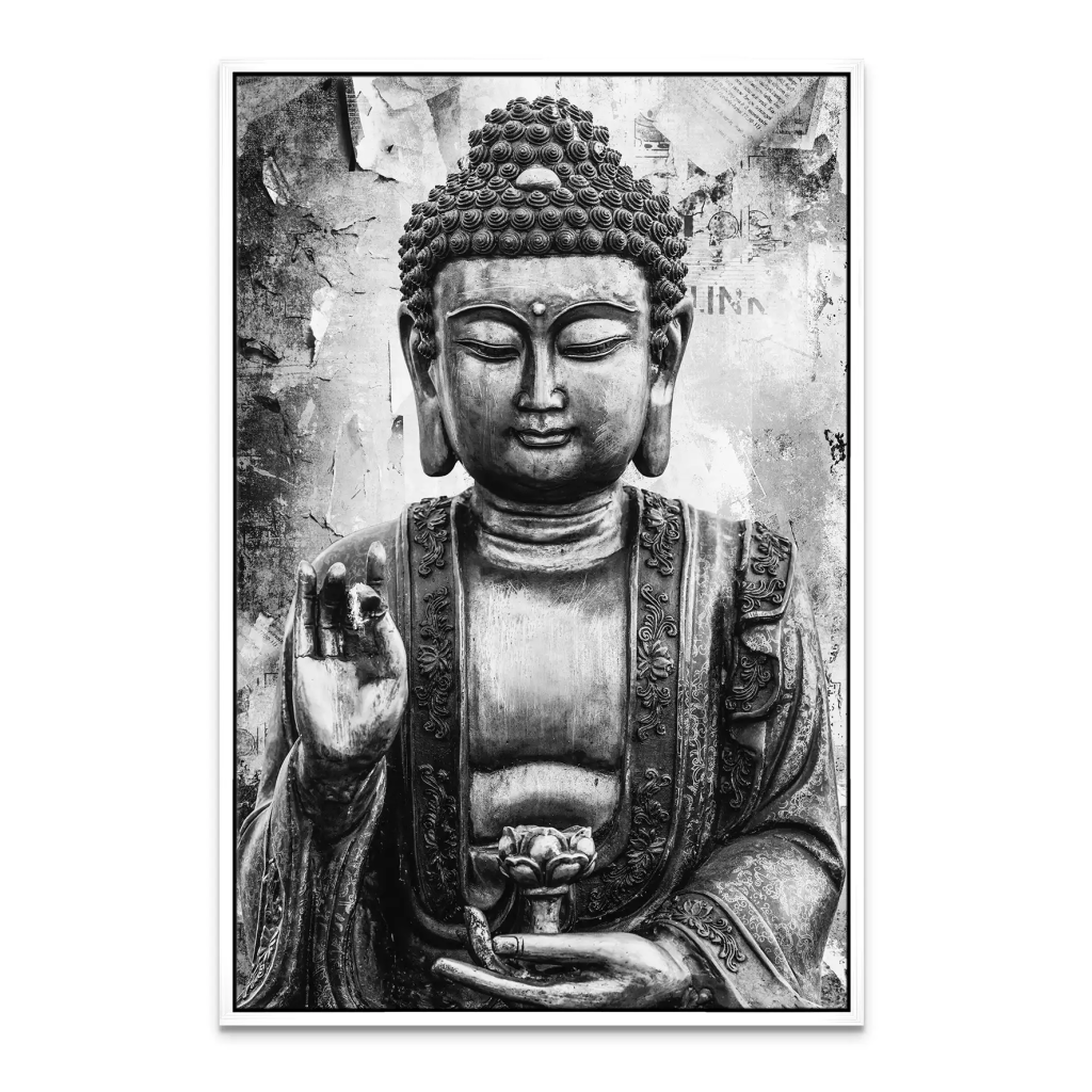 Buddha Black Style Leinwand Bild INGALERIE