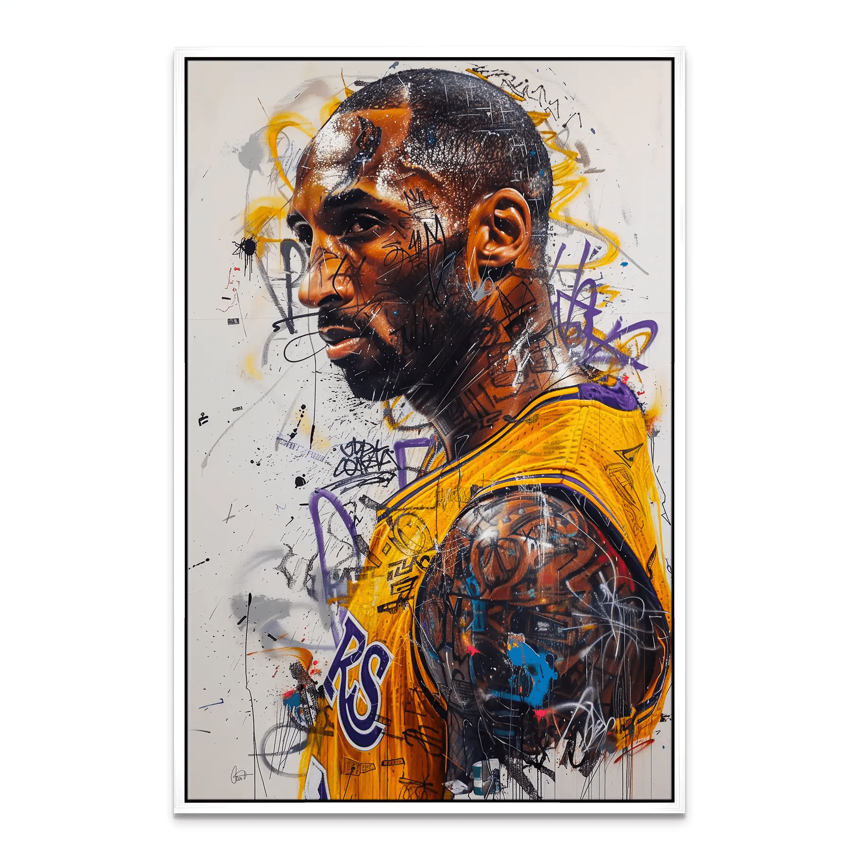 Kobe Basketball Graffiti Leinwand Bild INGALERIE