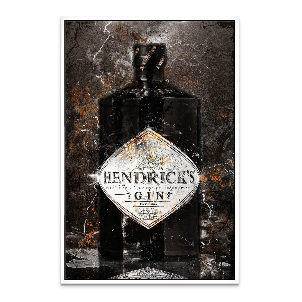 Gin Abstrakt Dark Style Leinwand Bild INGALERIE