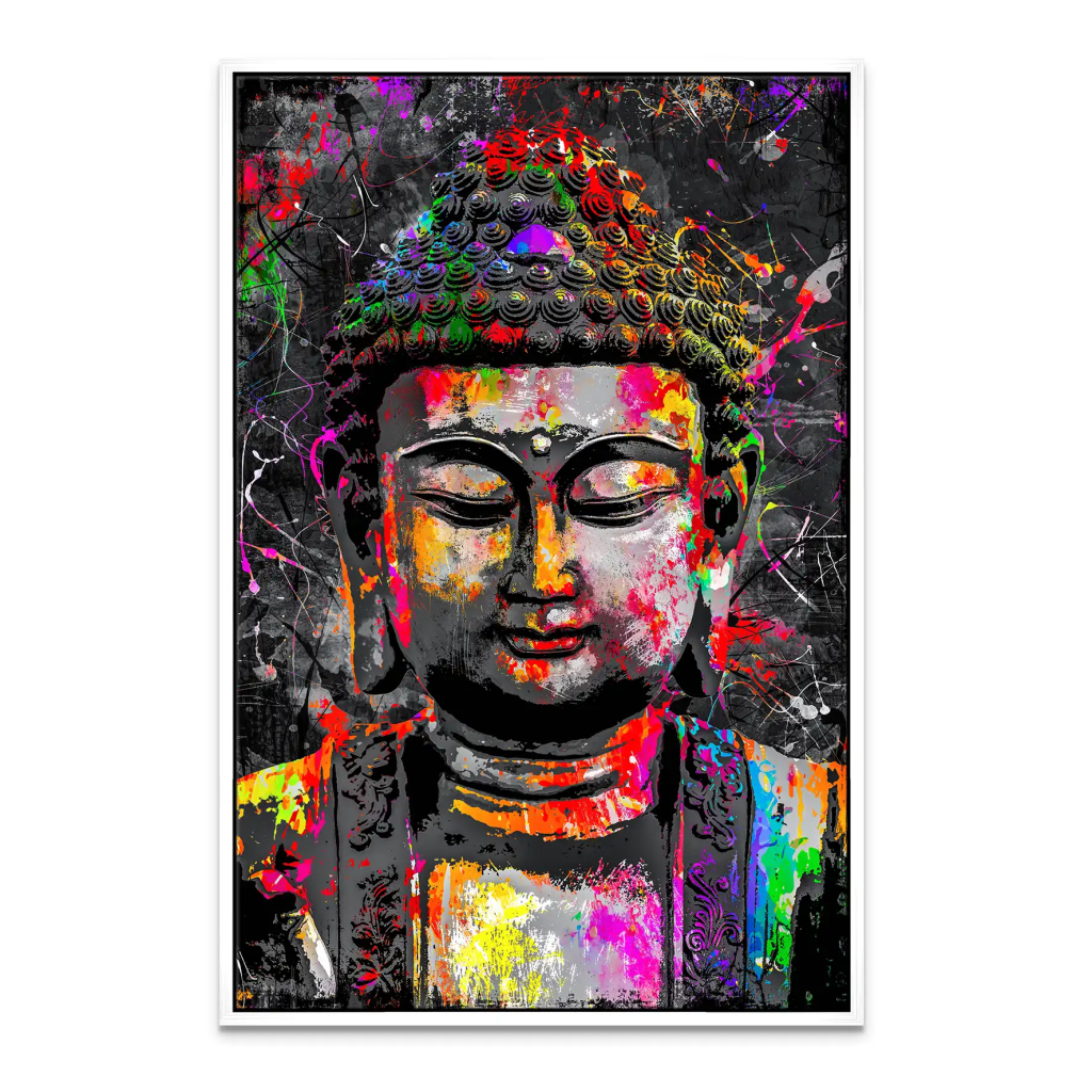 Buddha Bunt Abstrakt Leinwand Bild INGALERIE