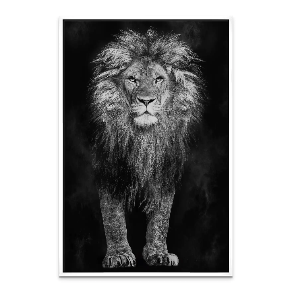 Lion Black Style Leinwand Bild INGALERIE