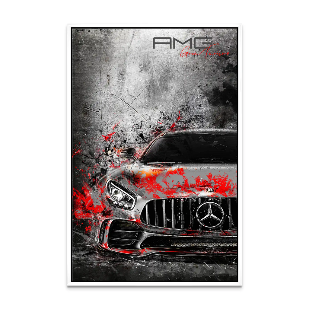 Mercedes AMG GT Abstrakt Modern Leinwand Bild INGALERIE