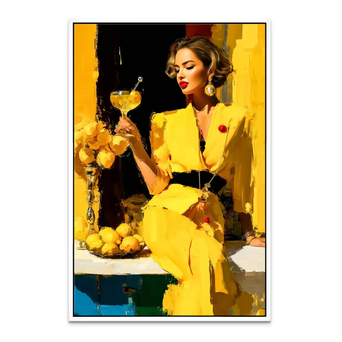 Lemon Chic Elegance Leinwand Bild