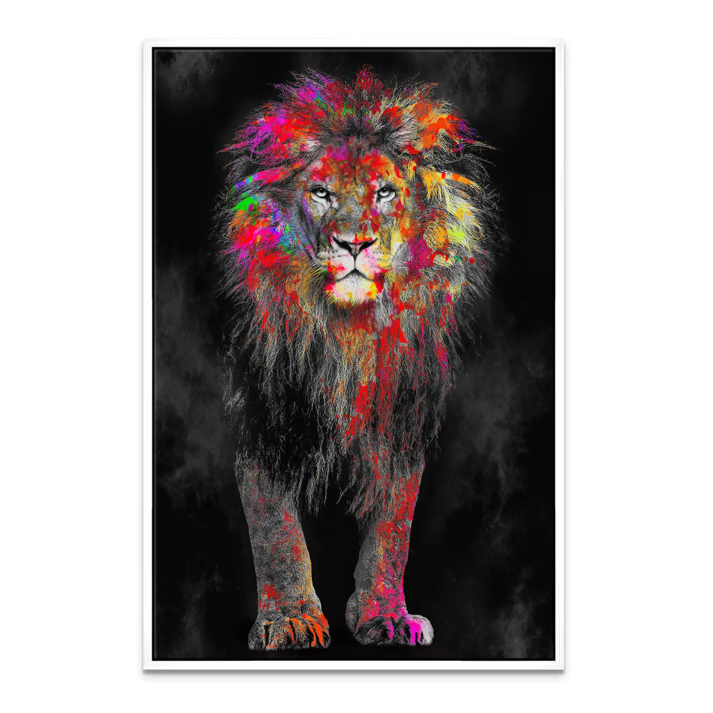 Lion Color Style Leinwand Bild INGALERIE