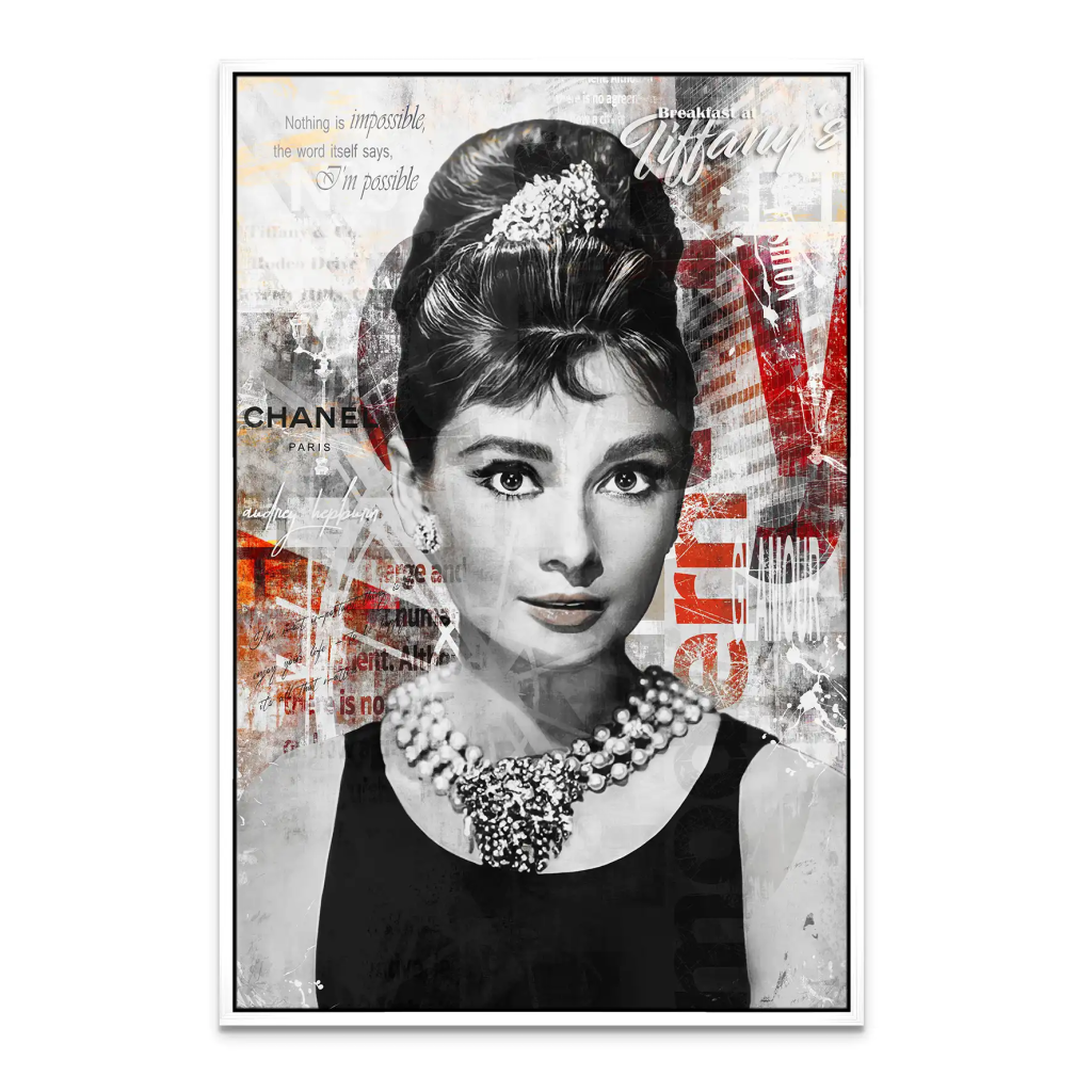 Audrey Glamour Style Leinwand Bild INGALERIE