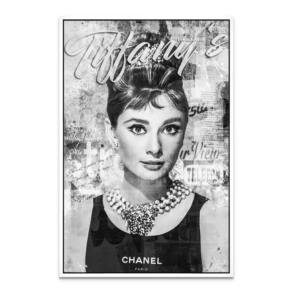 Audrey Tiffany Black Art Leinwand Bild INGALERIE