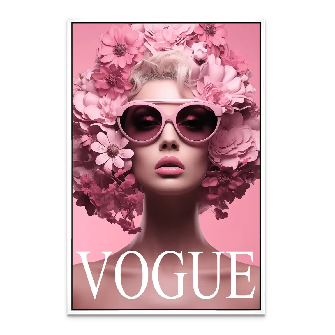 Floral Pink Vogue Leinwand Bild