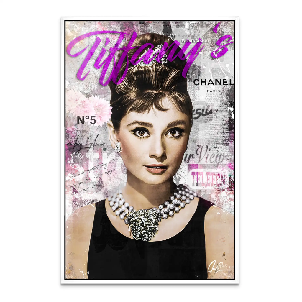 Audrey Tiffany Purple Art Leinwand Bild INGALERIE