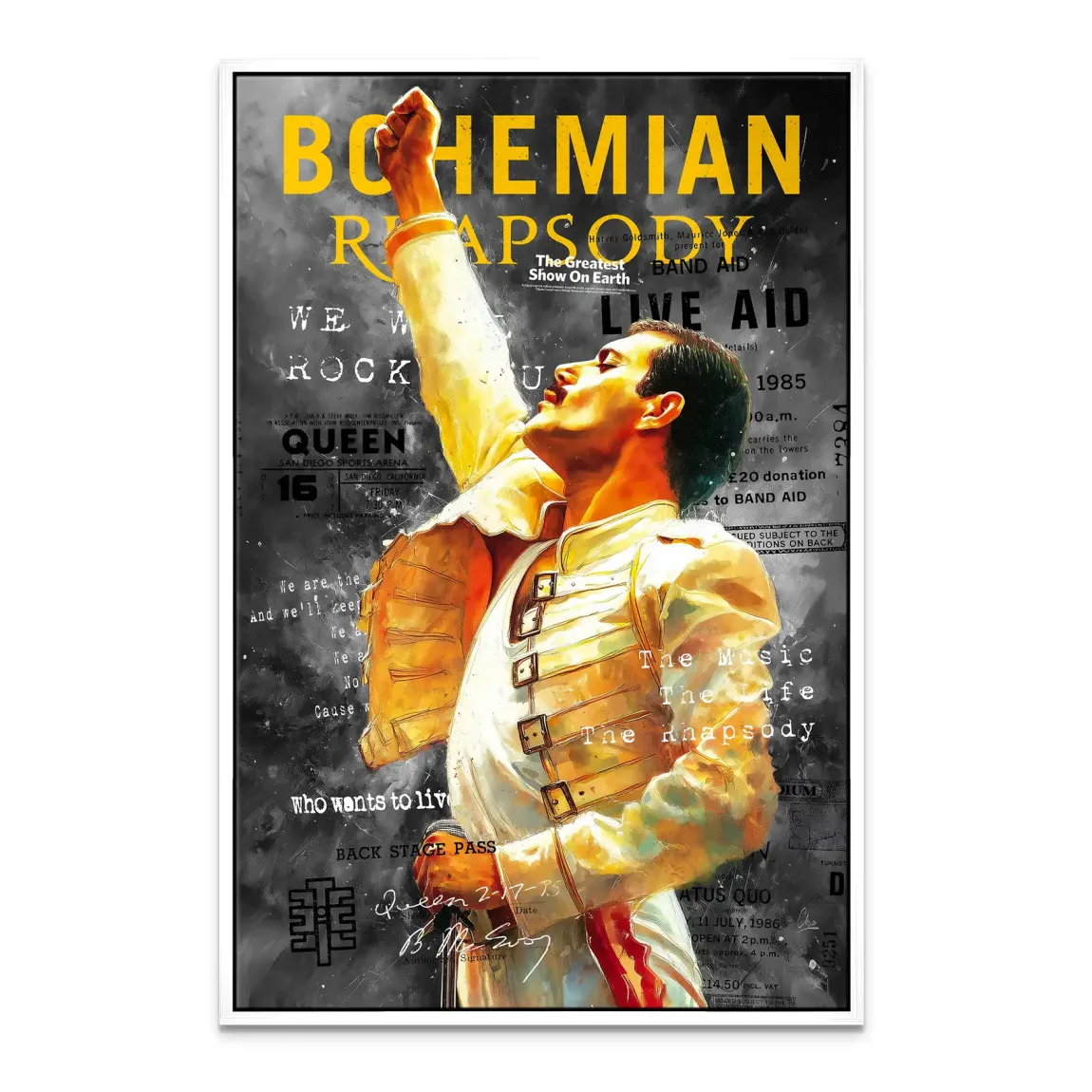 Freddie Mercury Bohemian Leinwand Bild