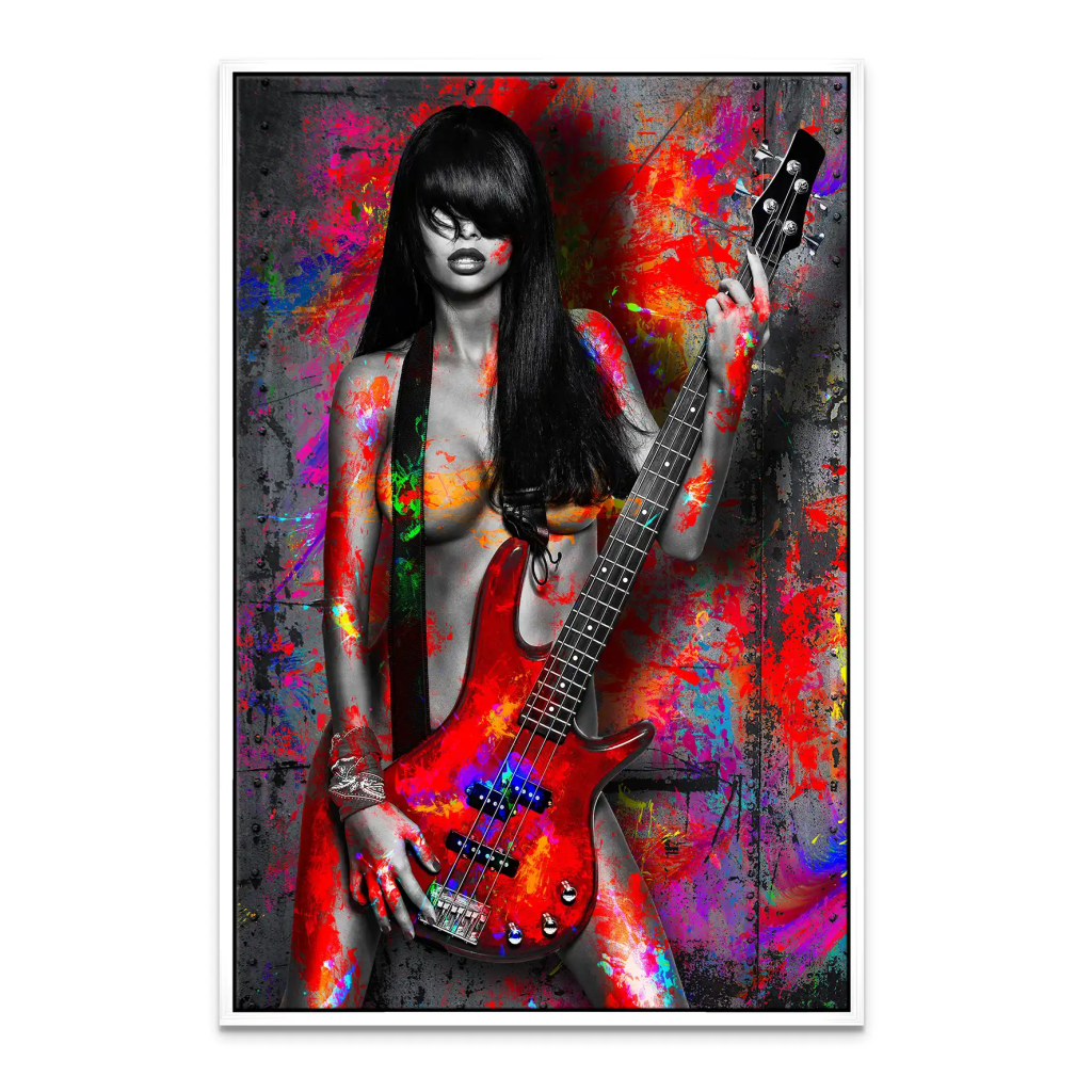 Guitar Abstrakt Color Style Leinwand Bild INGALERIE