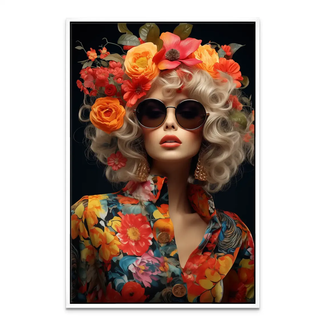 Floral Glamour Leinwand Bild