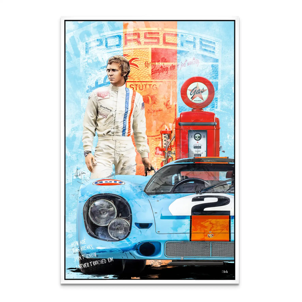 Steve Porsche 917 Leinwand Bild INGALERIE