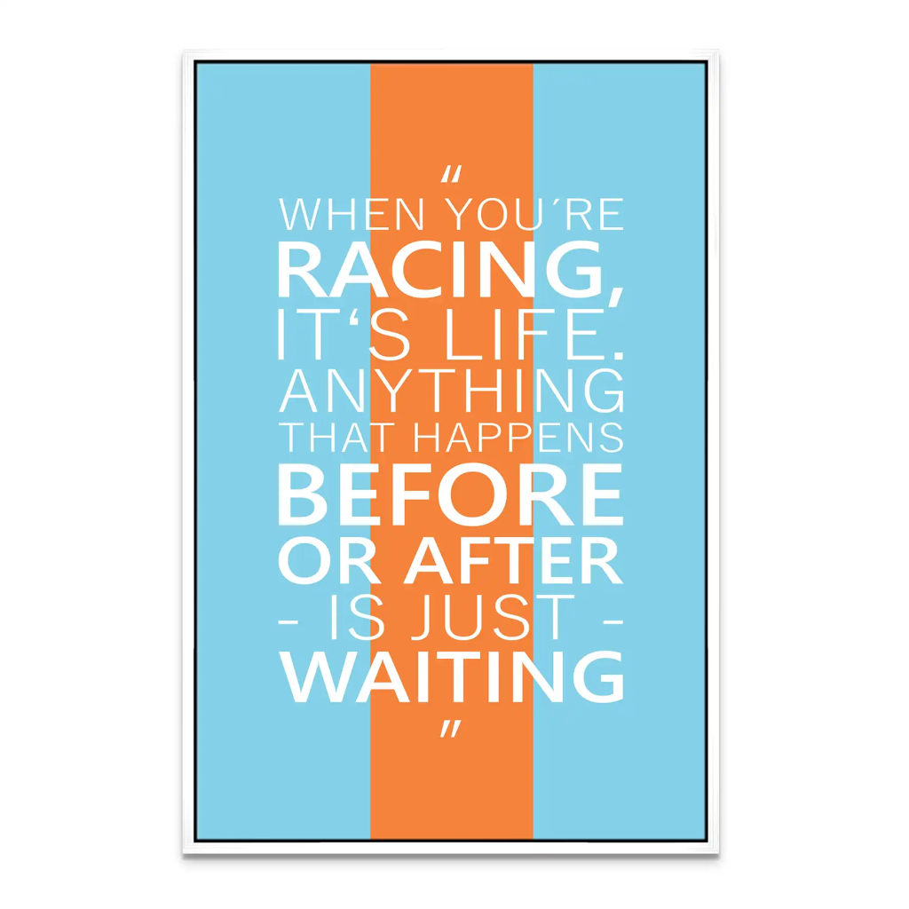 Racing Is Life Leinwand Bild INGALERIE