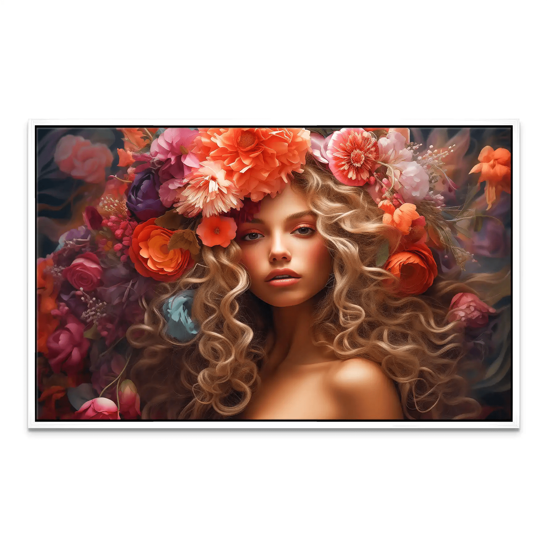 Blumen Mädchen Leinwand Bild INGALERIE