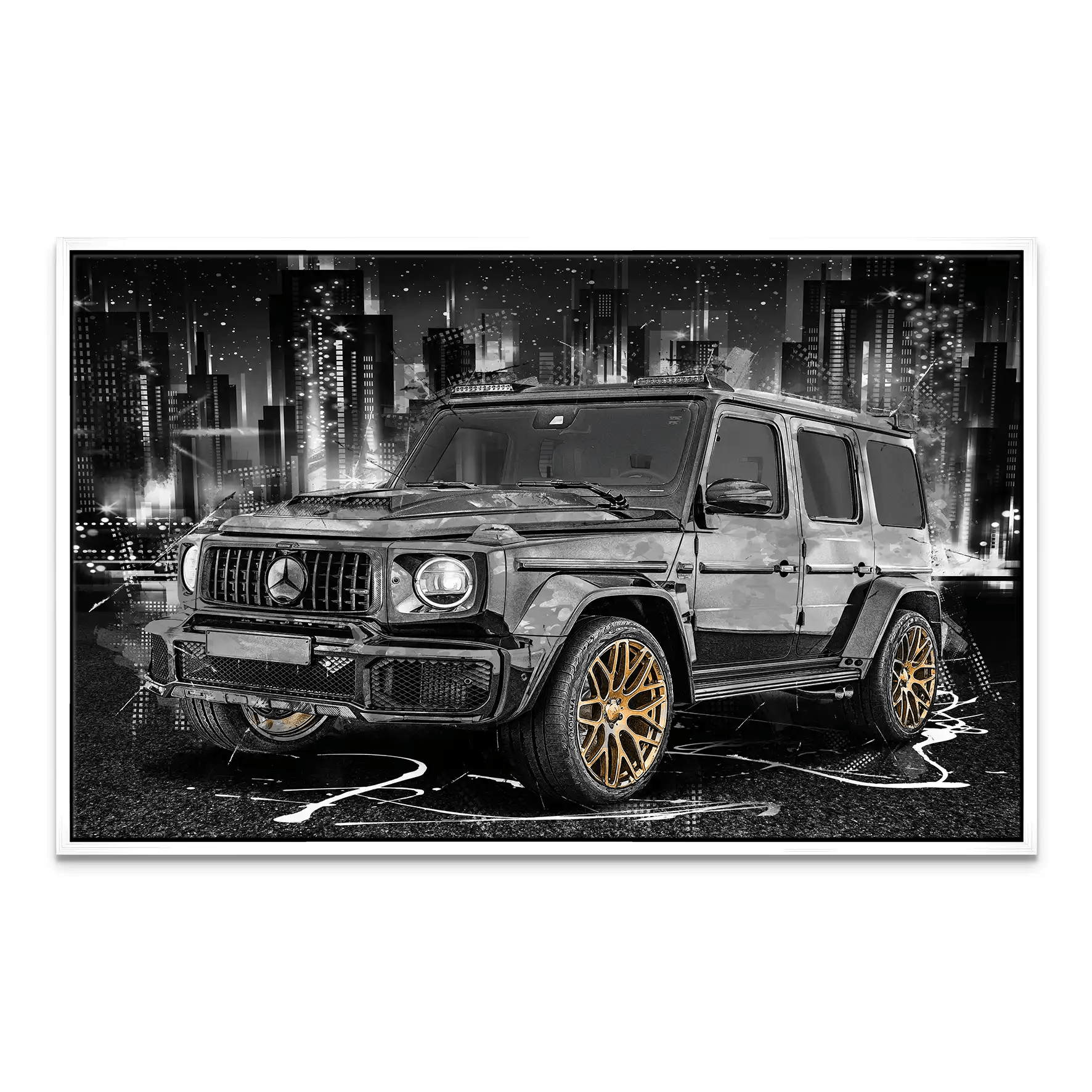 Mercedes G63 Abstrakt Style Leinwand Bild INGALERIE