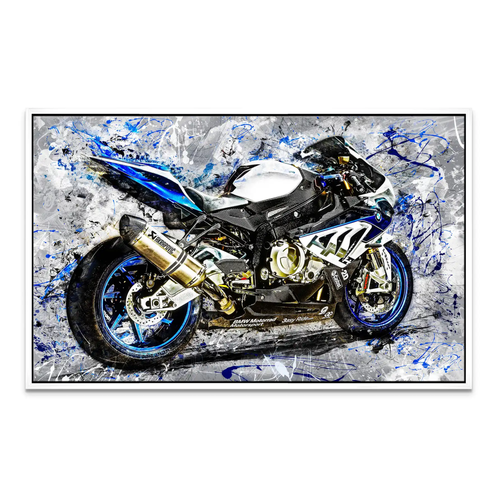 BMW HP4 Abstrakt Leinwand Bild INGALERIE