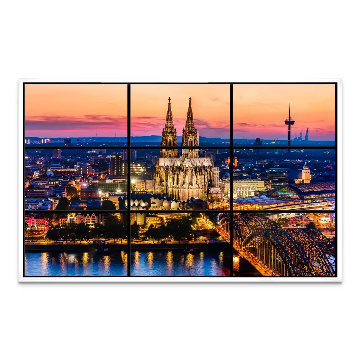 Köln Skyline View Leinwand Bild