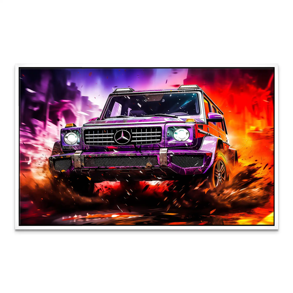 Mercedes G63 Abstrakt Offroad Leinwand Bild INGALERIE