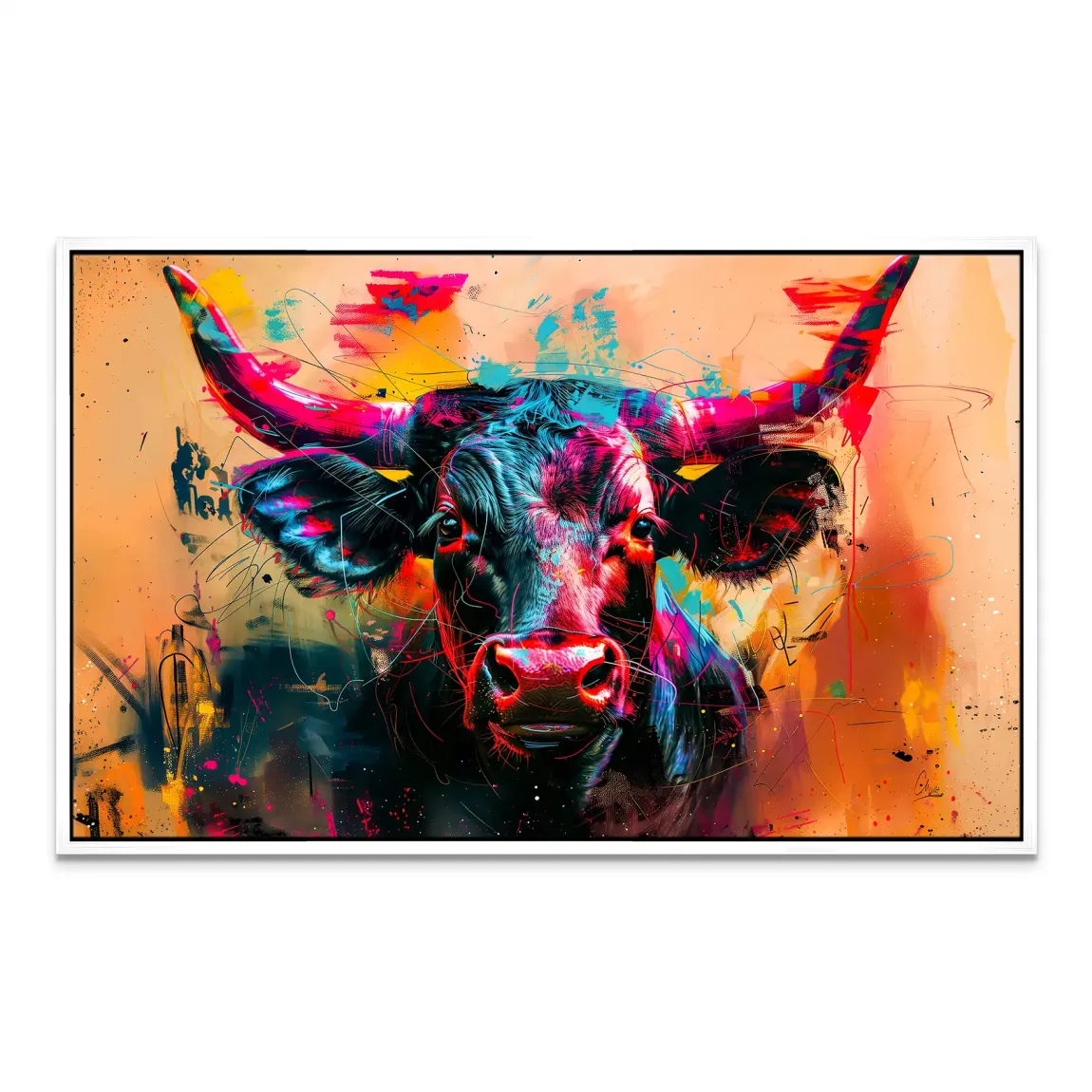 Majestic Bull Leinwand Bild