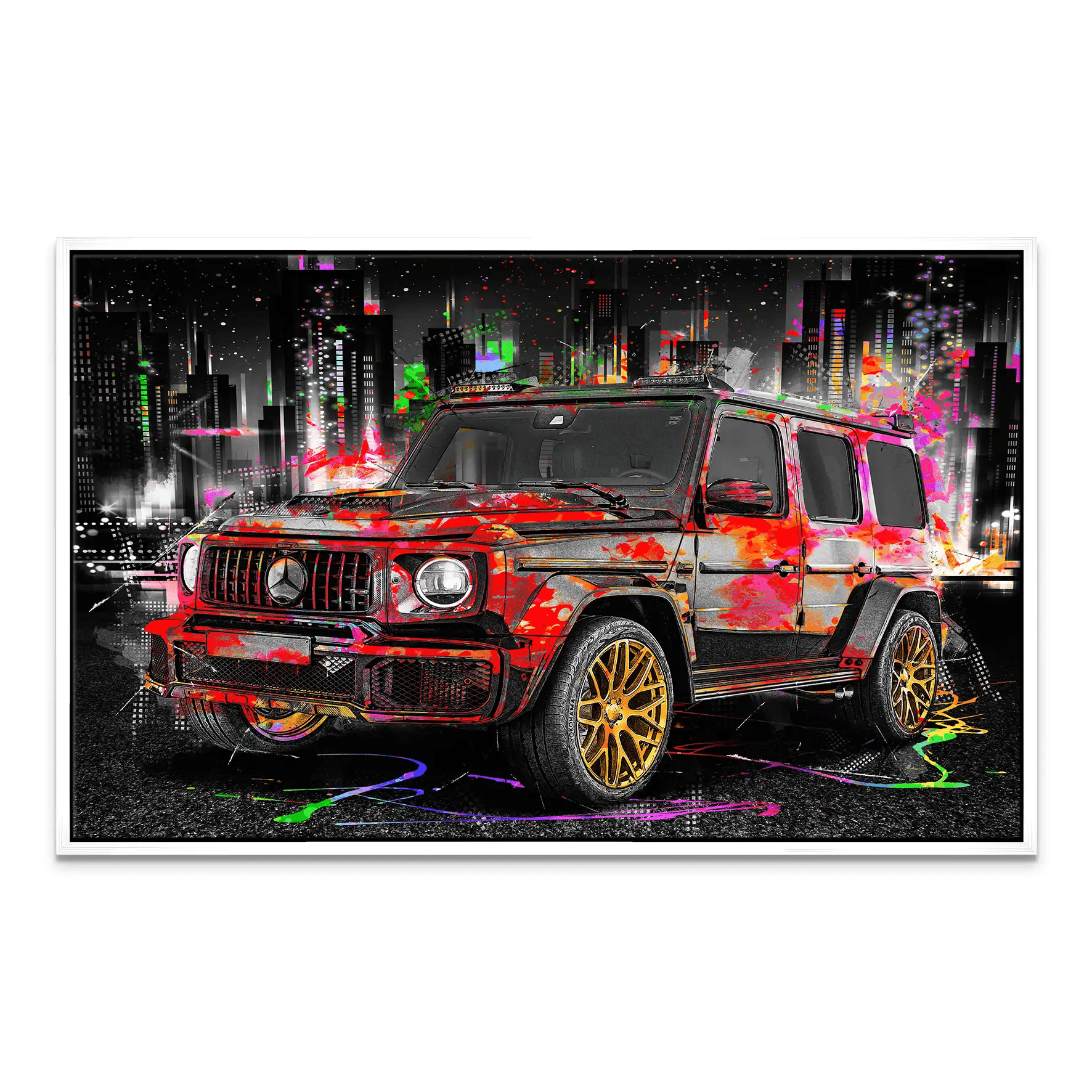 Mercedes G63 Abstrakt Color Leinwand Bild INGALERIE