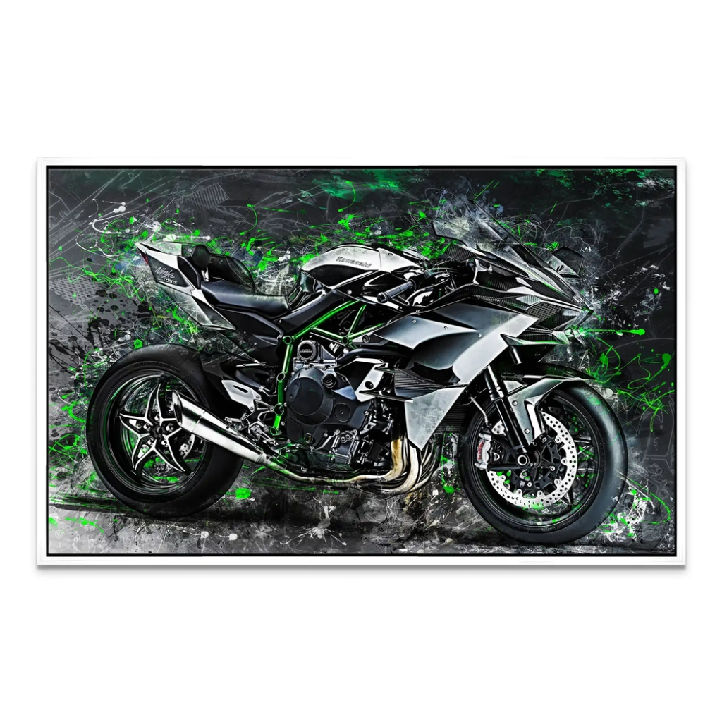 Kawasaki H2 Abstrakt Leinwand Bild INGALERIE