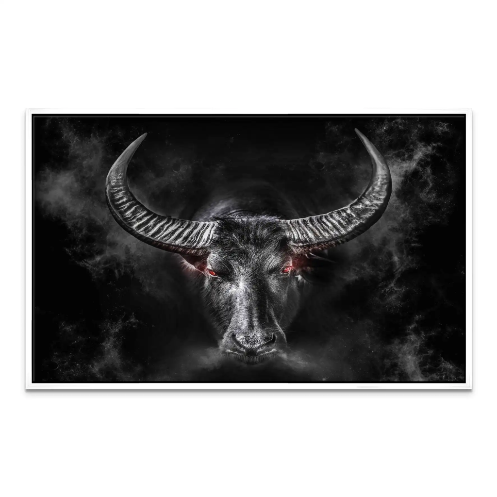 Stier Black Style Leinwand Bild INGALERIE