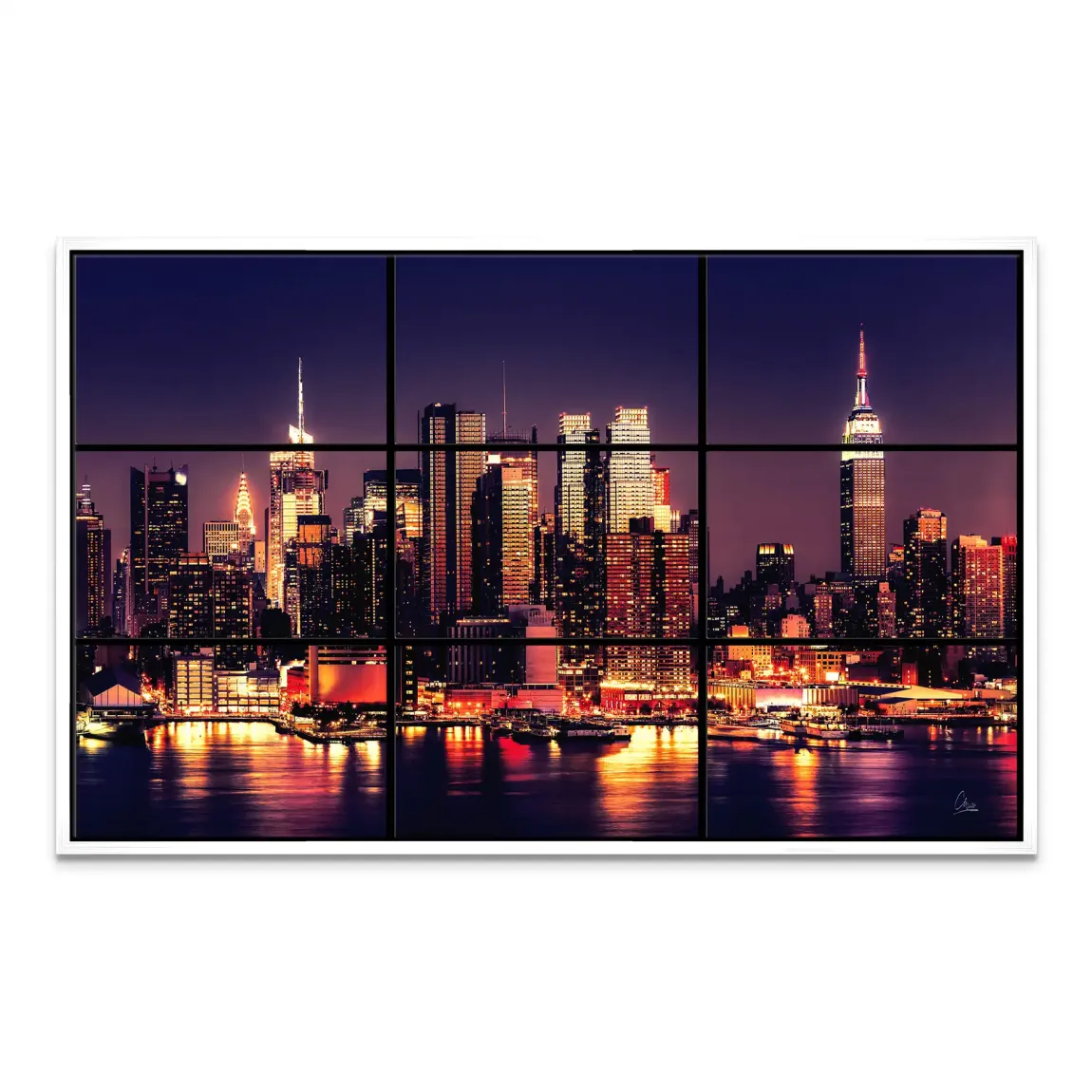 New York Skyline View Leinwand Bild