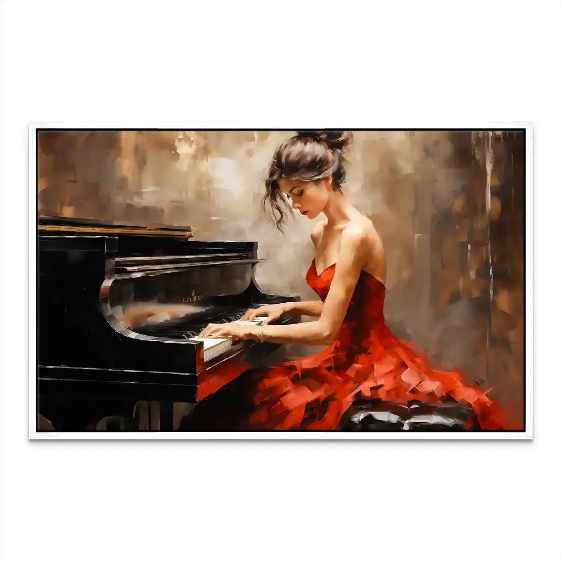 Beautyful Piano Player Leinwand Bild INGALERIE