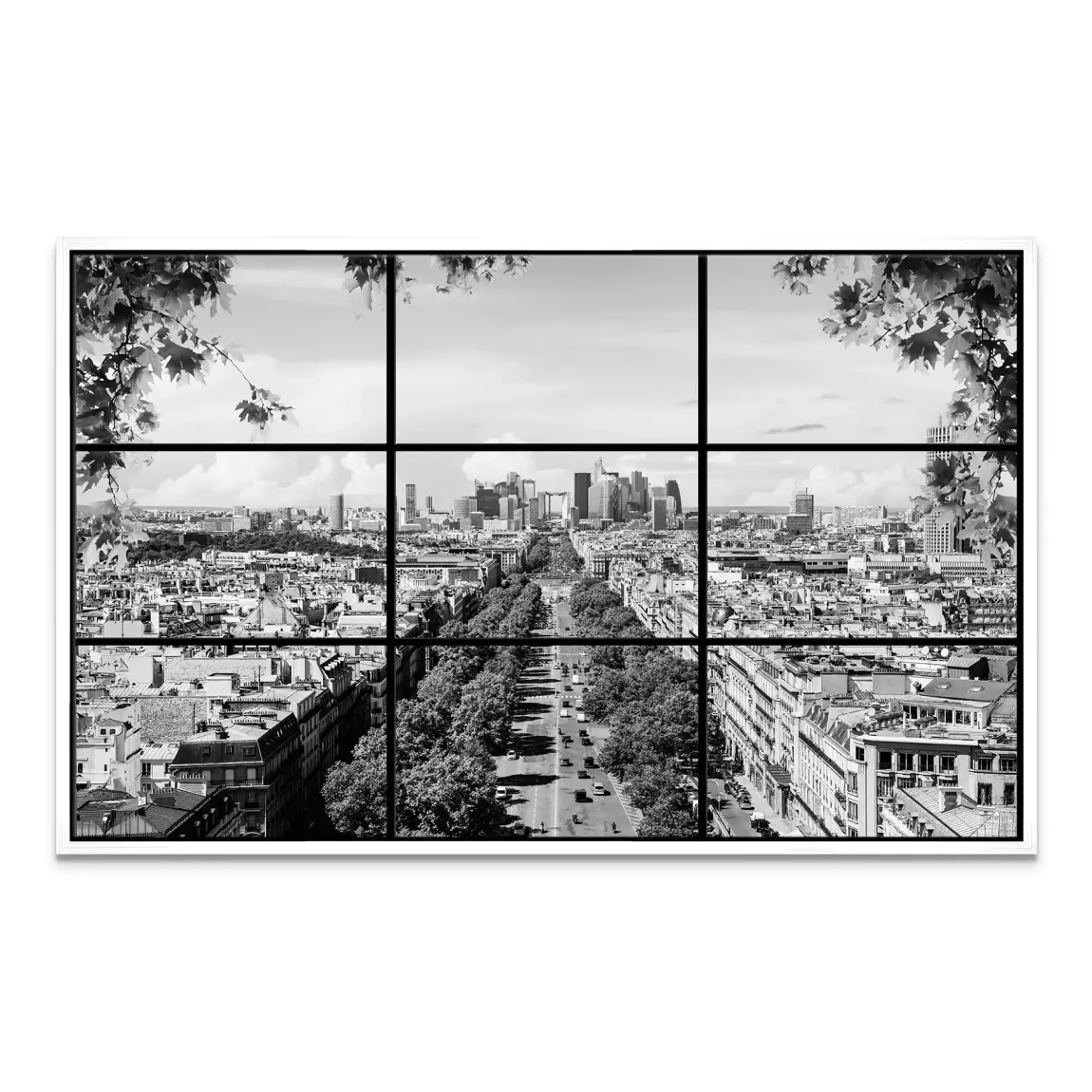 Paris Avenue Noir Leinwand Bild