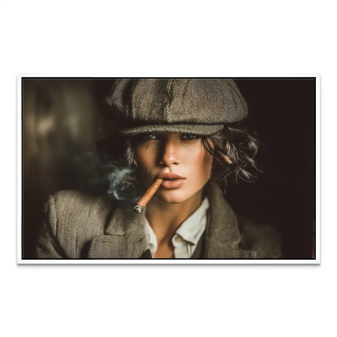 Zigarre und Charme Leinwand Bild