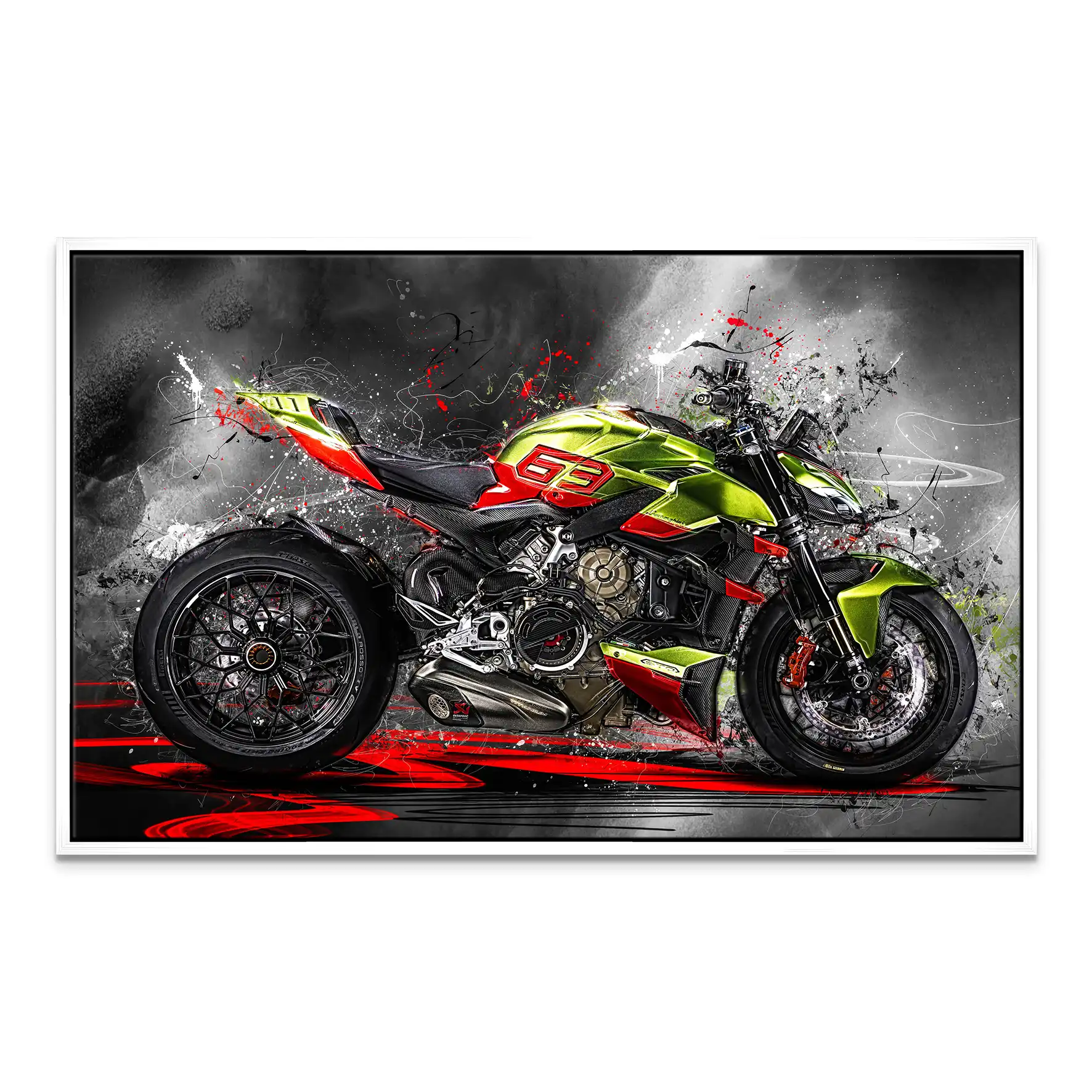 Ducati Streetfighter Lambo Style Leinwand Bild INGALERIE