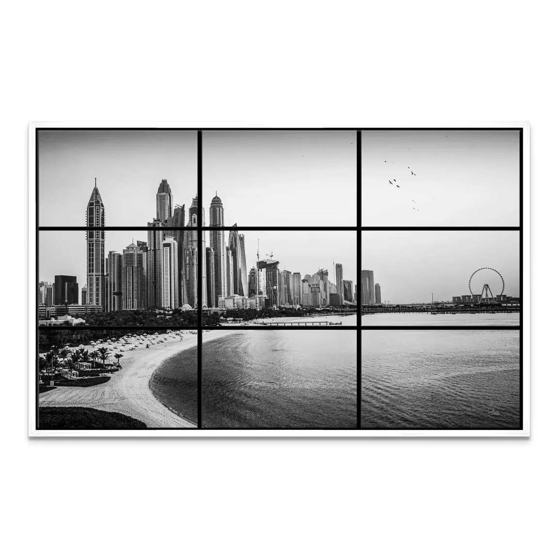 Dubai Noir Horizon Leinwand Bild