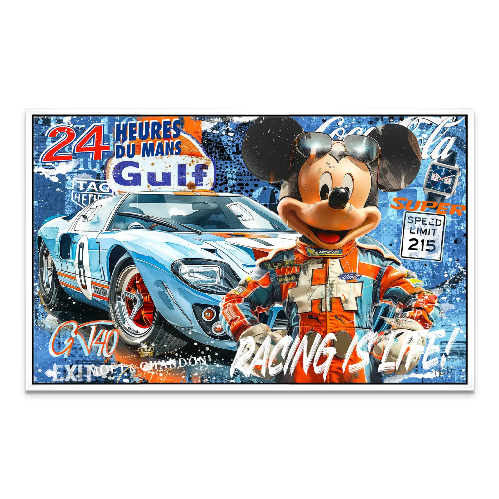 Micky Gulf Racing Leinwand Bild INGALERIE