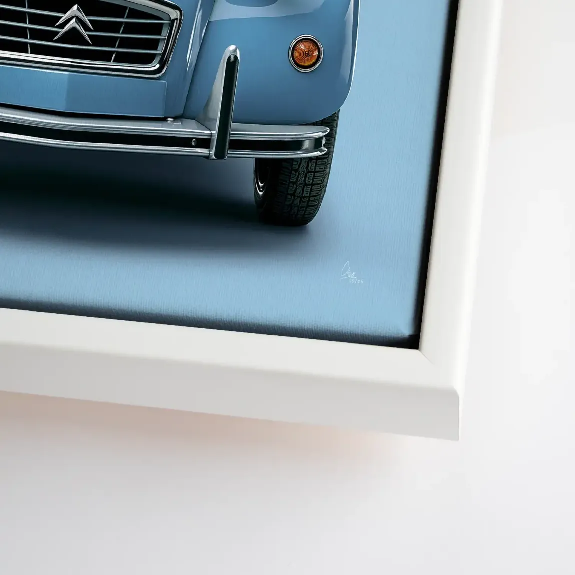 Citroen 2CV Bleu Leinwand Bild