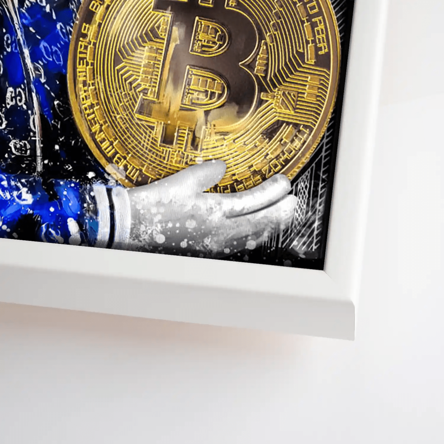 Dagobert Bitcoin Pop Art Leinwand Bild INGALERIE