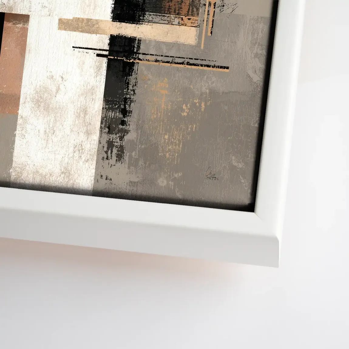 Goldene Geometrie Leinwand Bild