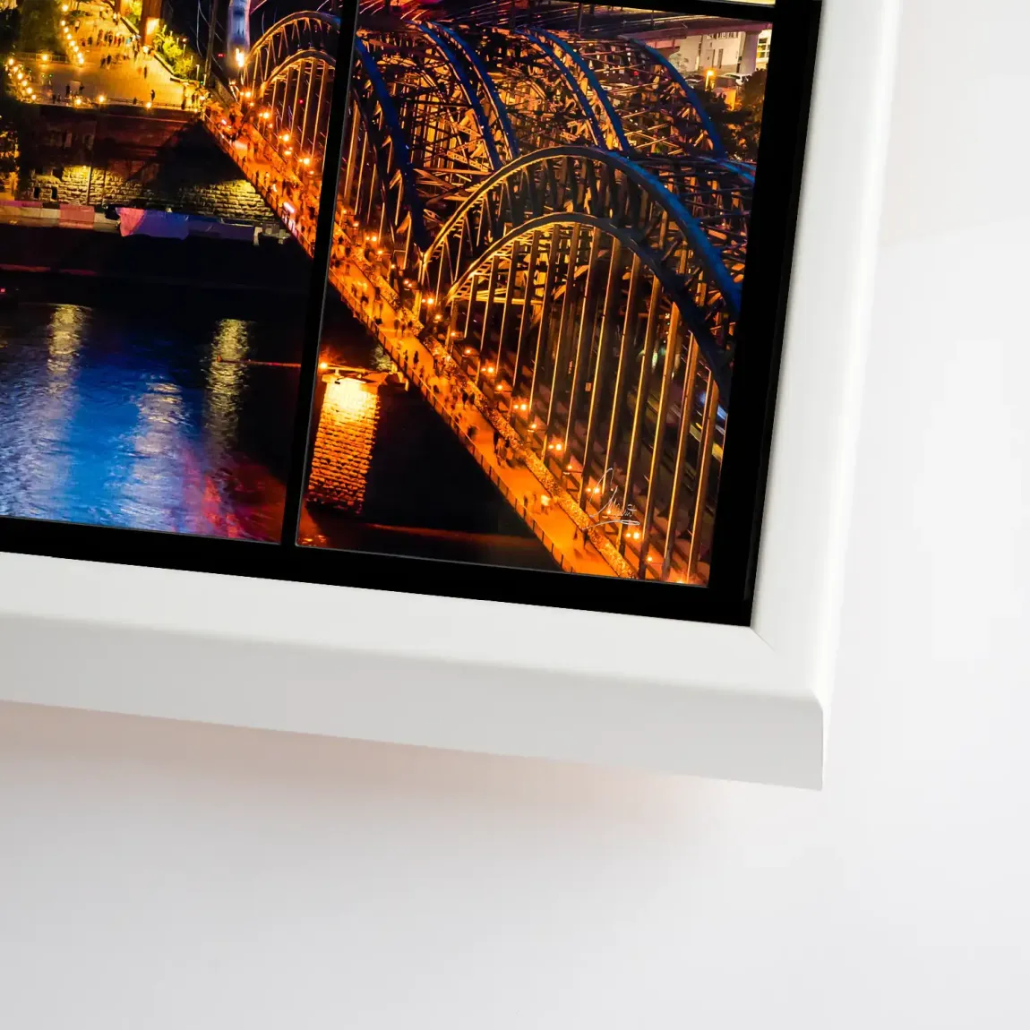 Köln City Lights Leinwand Bild